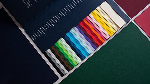 set of colour swatches set against a black background